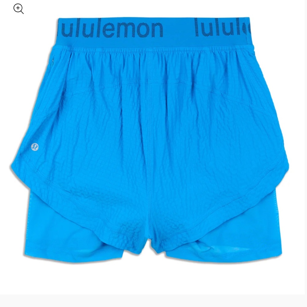 LULULEMON Logo Waistband High-Rise Training Short Poolside - Picture 7 of 14